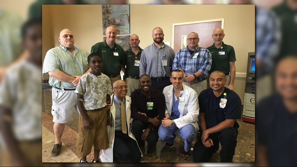 Men 'go bald' at Navicent to raise awareness for childhood cancer ...