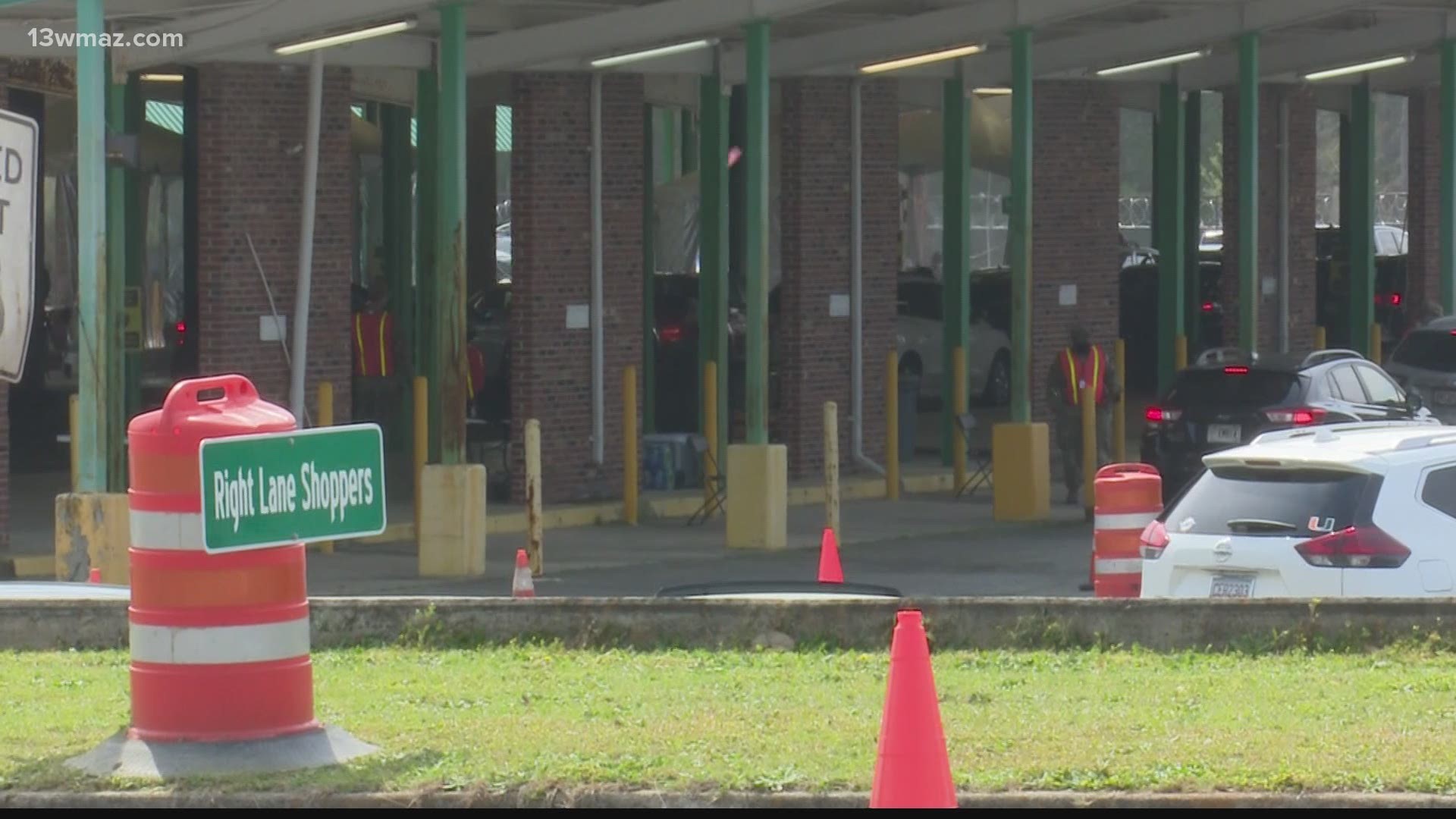 During the busiest days the site would vaccinate more than 2,000 people but only about 600 people appointments were scheduled Thursday.