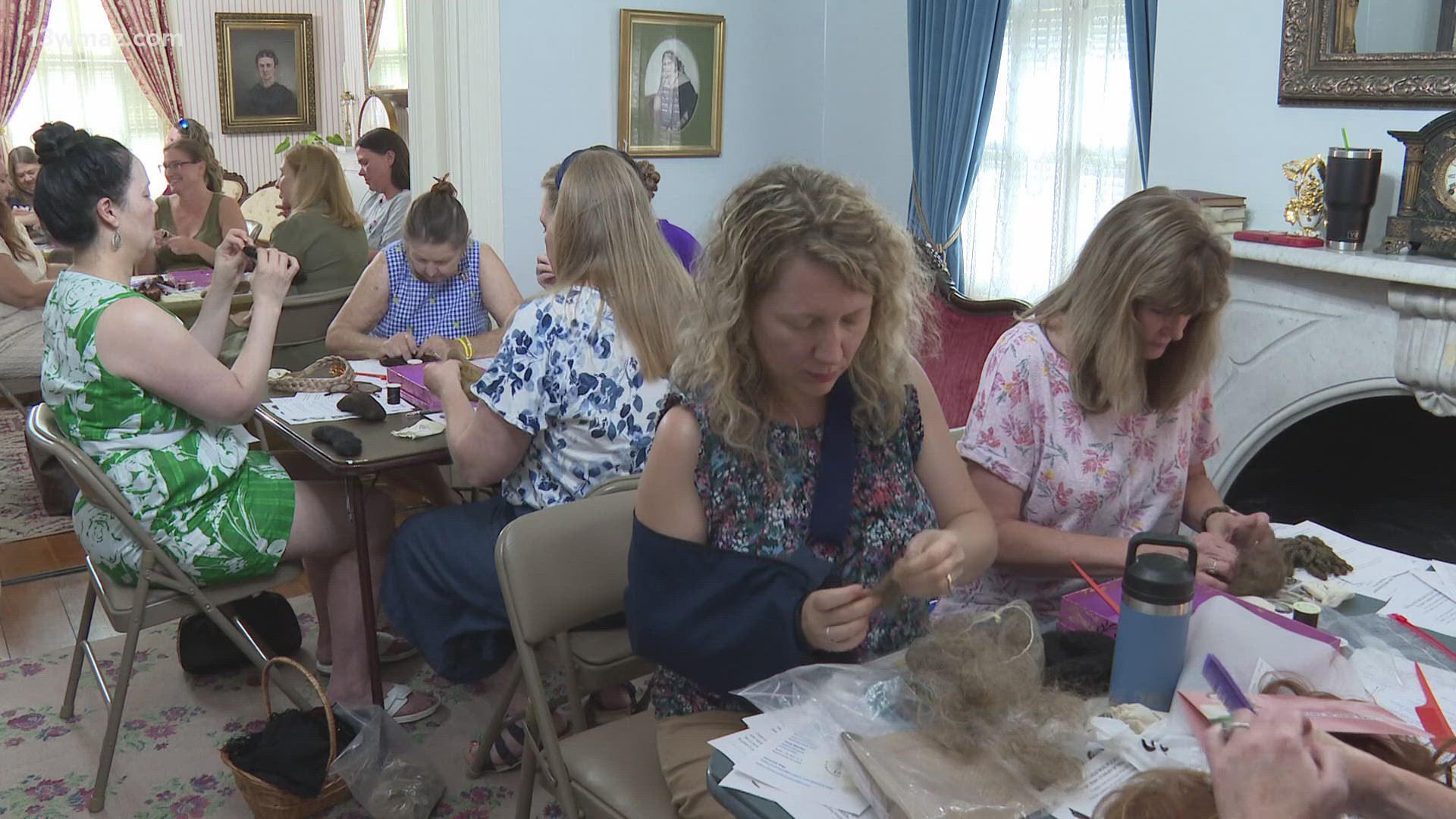 The Cannonball House hosted classes where they made their own hair pomade, a ribbon band hairnet and how to make hair rats, braids and extensions from their own hair