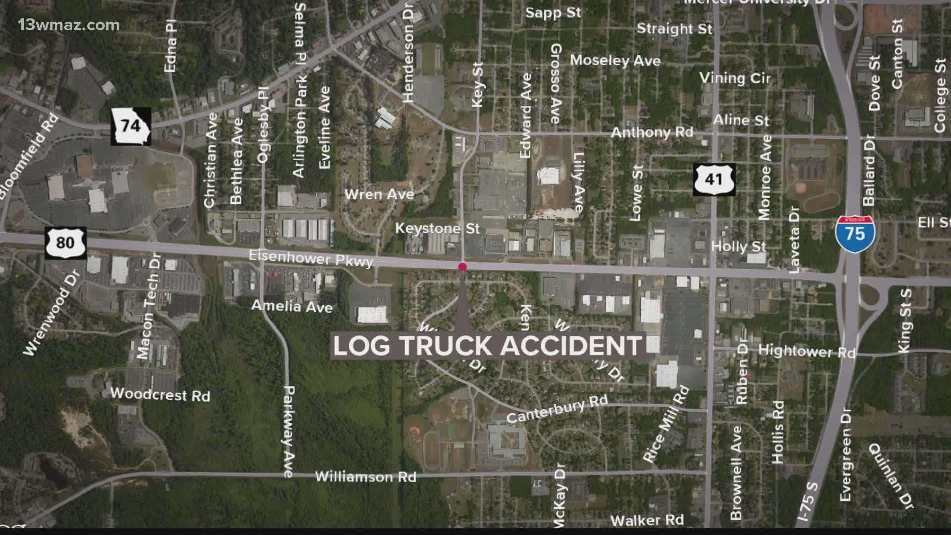 A 36-year-old man is in critical condition after crashing into the back of a log truck Tuesday morning.