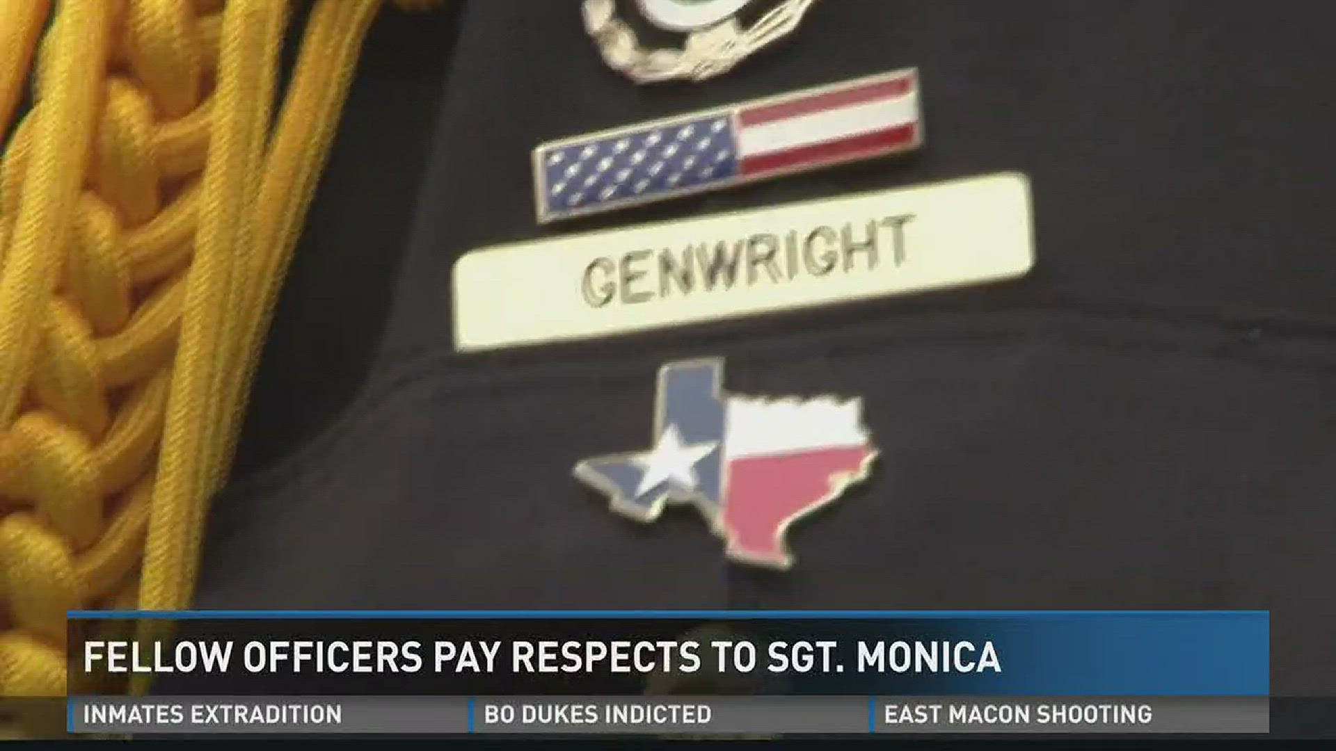 Fellow officers pay respects to Sgt. Monica