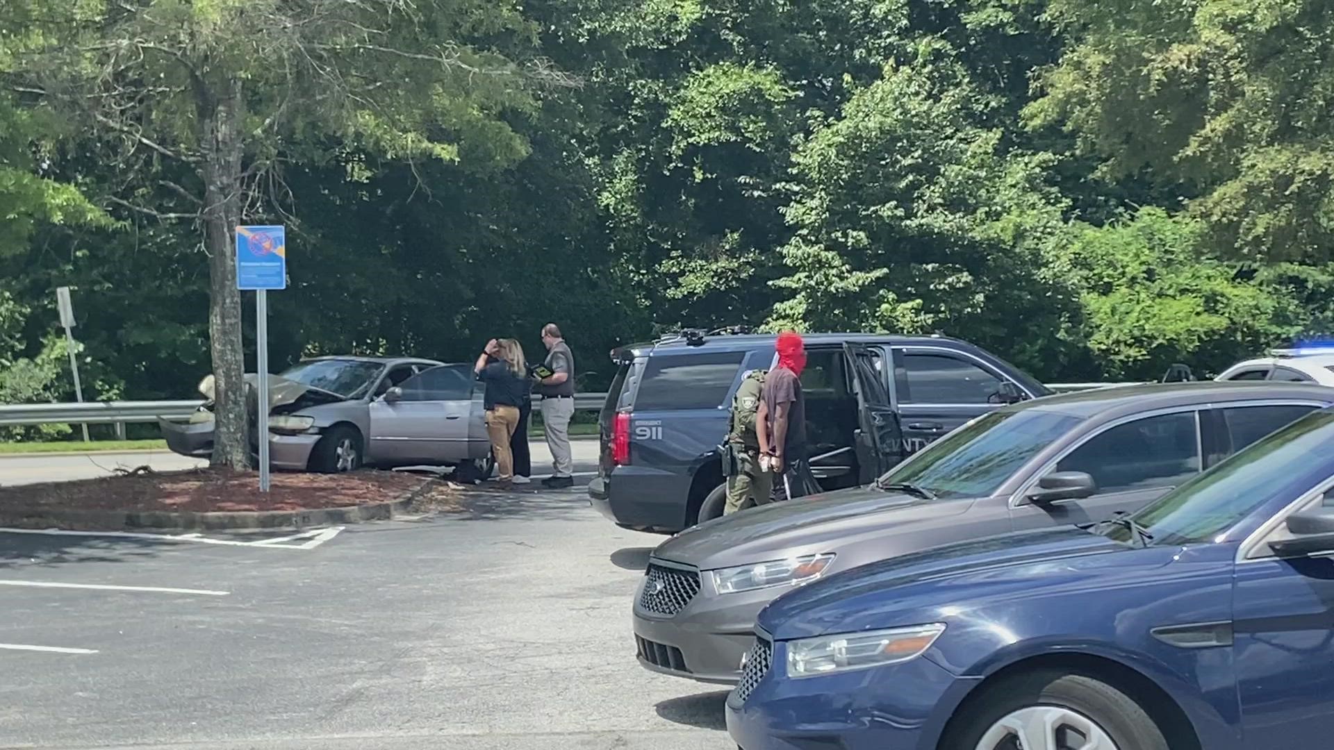 The Sheriff's Office is investigating whether shots were fired in the parking lot.