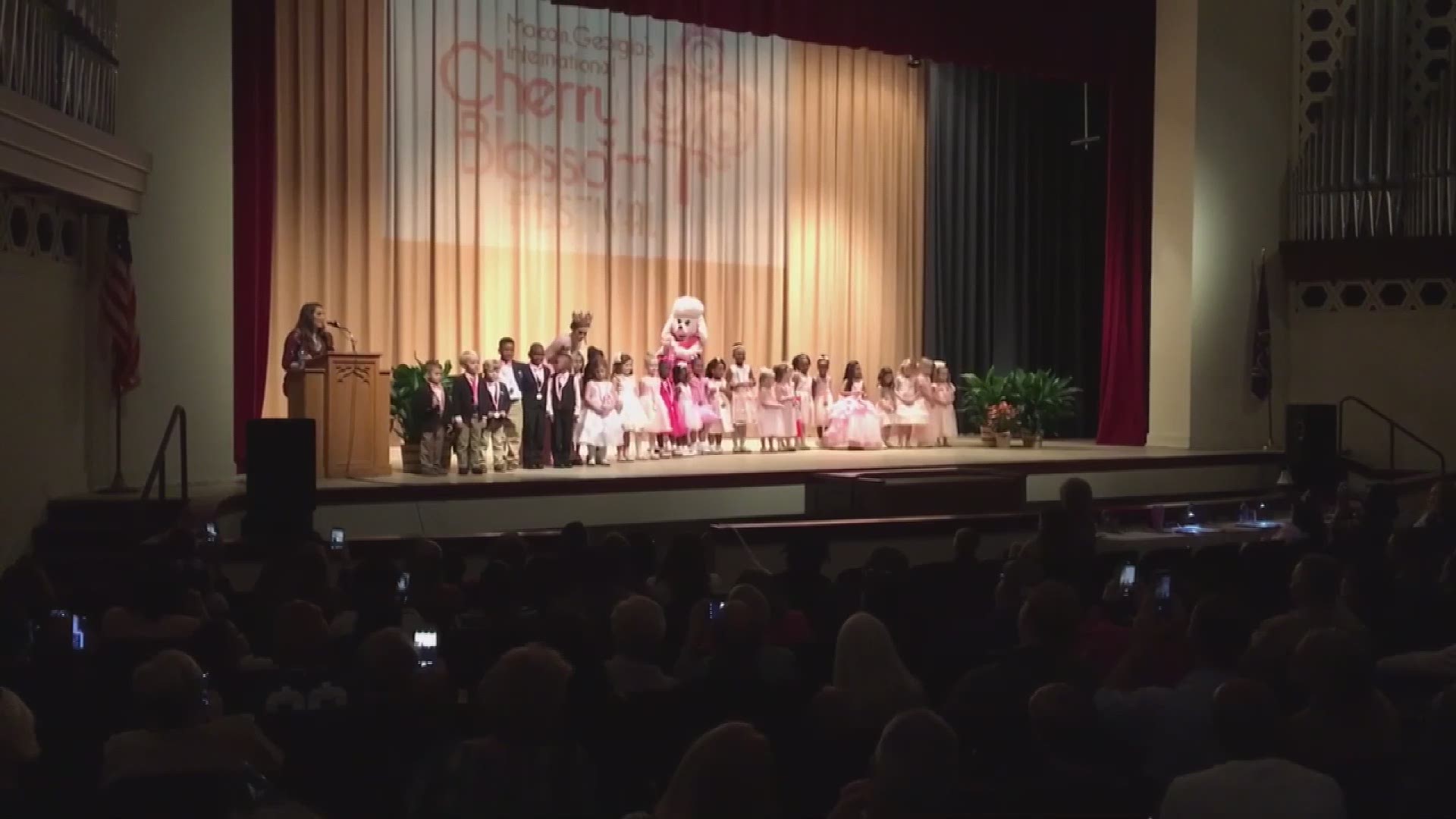 Adalaide Richardson was crowned the new Little Miss Cherry Blossom and Walden Weatherford was crowned the new Little Mr. Cherry Blossom.