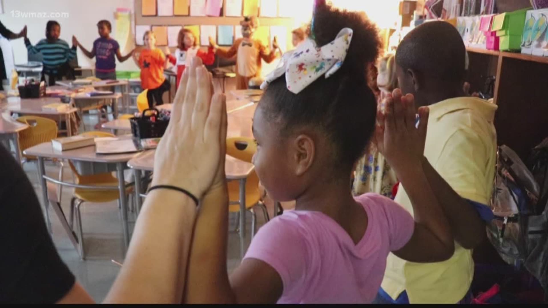 Students at two Bibb Schools do four minutes of deep-breathing exercises a day in hopes it'll help their self-control and boost their self-esteem