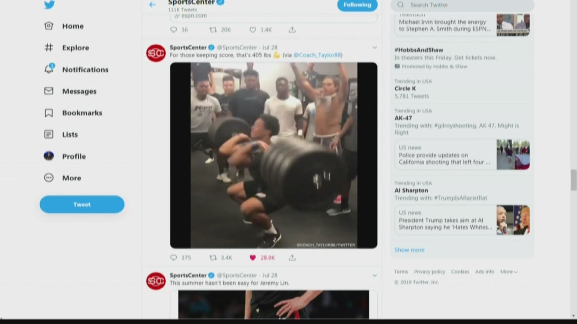 A Houston County football player is trending on social media after lifting a personal record in the weight room last week.