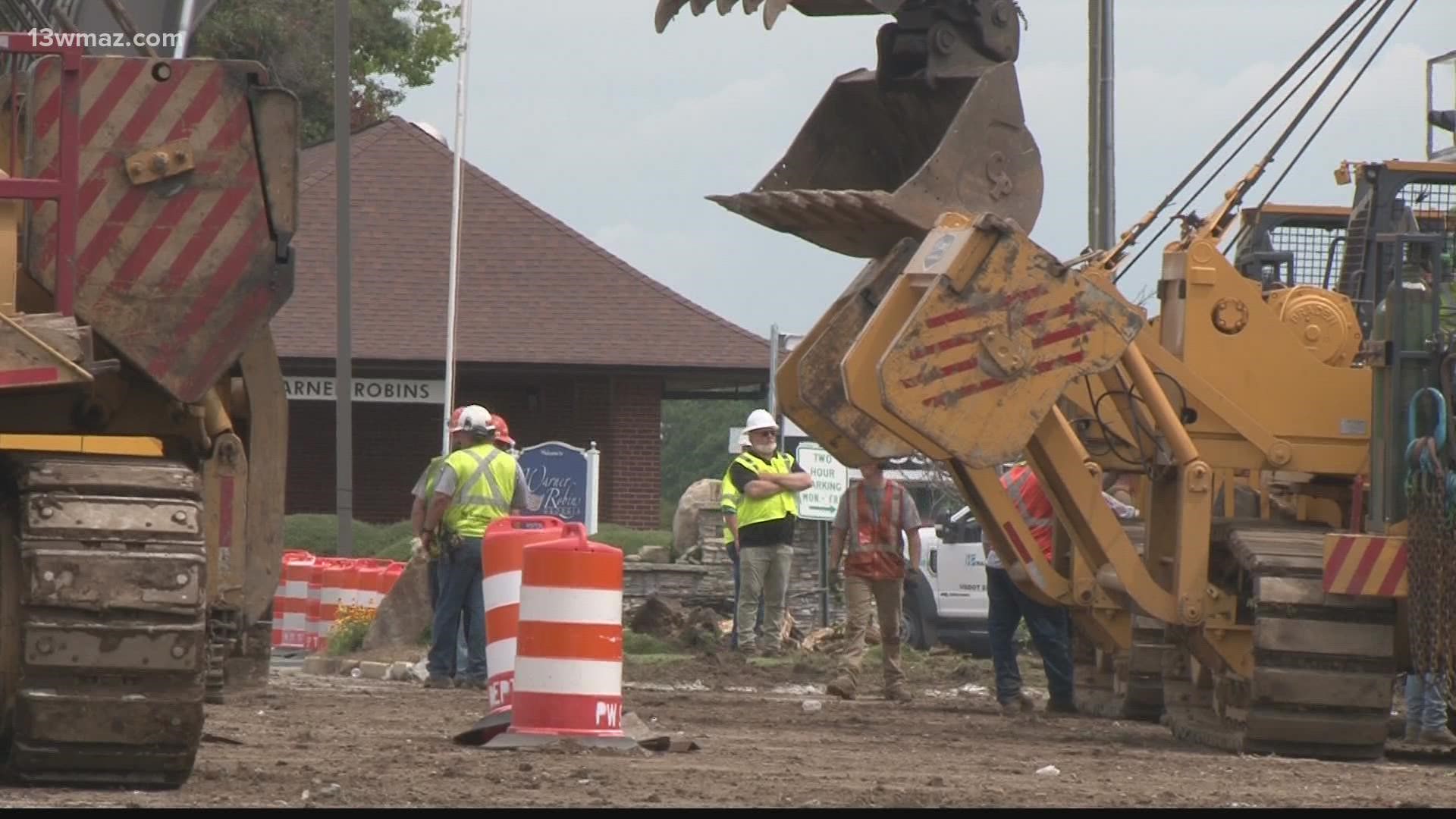 Connor Spielmaker with Norfolk Southern says Watson Boulevard will reopen Friday around lunchtime.