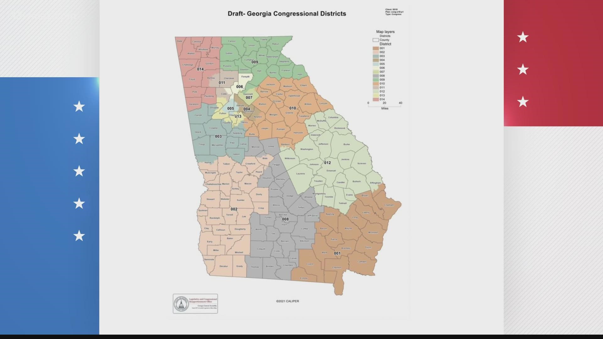 Wilkinson County would move from District 8 to District 12.