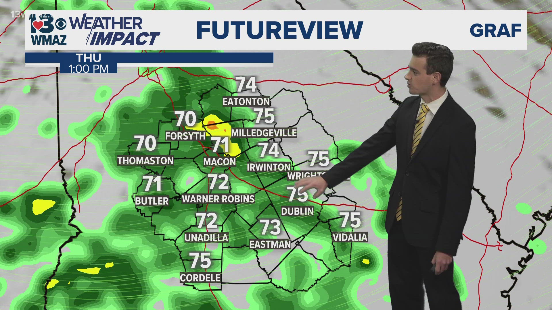 Francine creating dreary weather for Central GA the next few days.