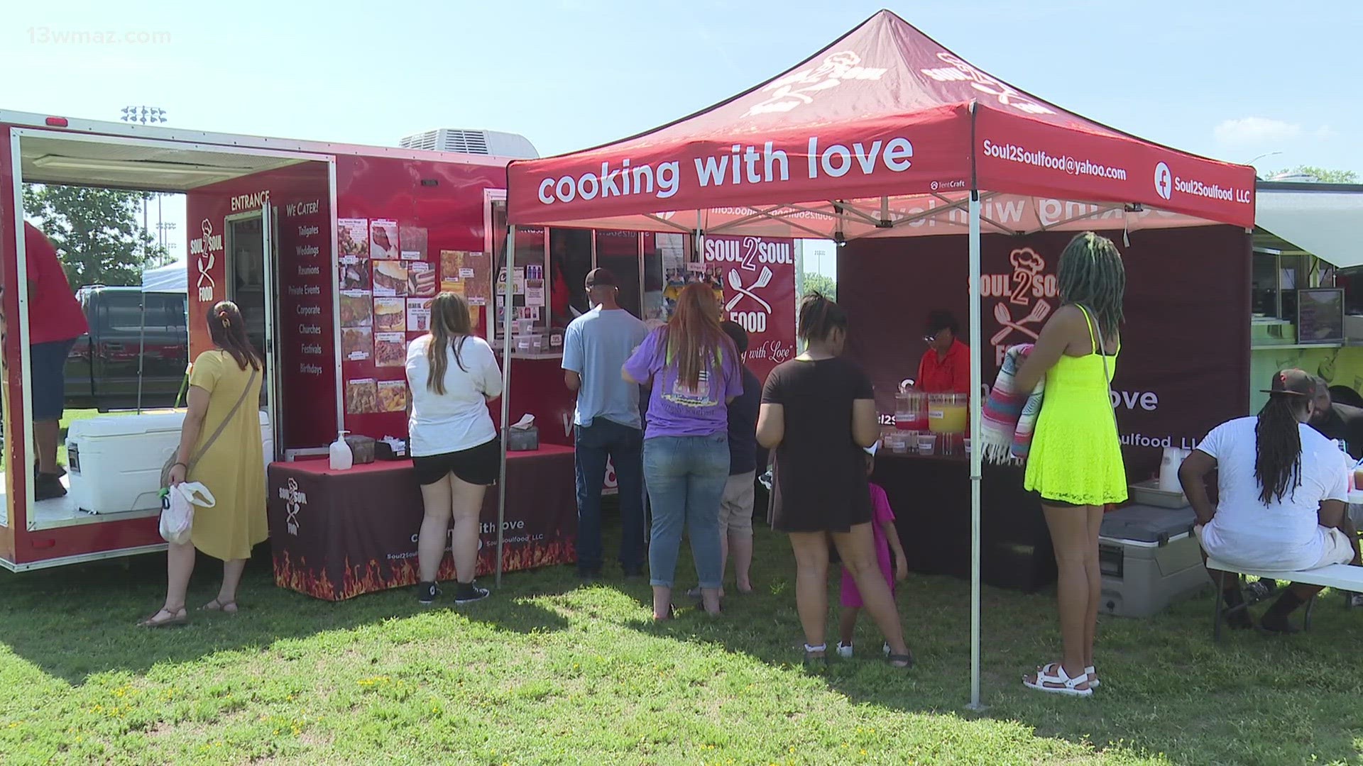 Around 15 different food trucks showed up to serve hungry customers.