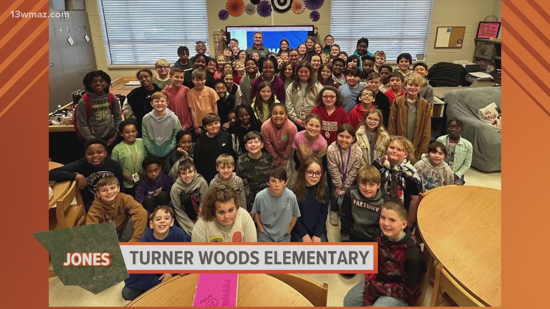 Alex Forbes spoke to the 4th graders at Turner Woods Elementary School in Gray.