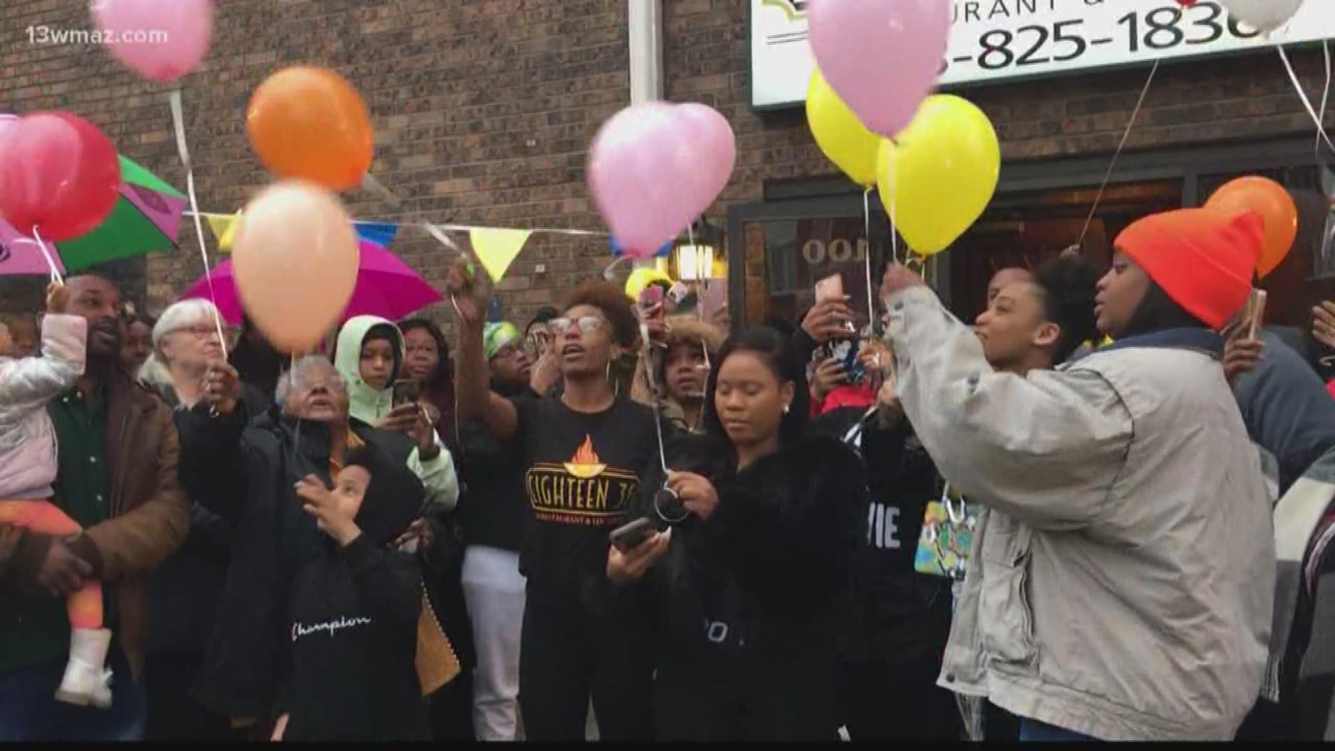 Members of the Fort Valley community came together Thursday night to honor the life of Anitra Gunn. More than 100 people gathered for a balloon release.