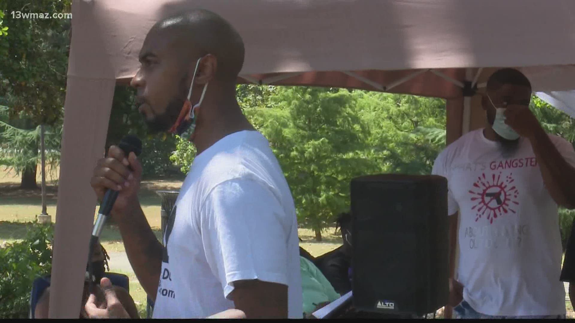 The rally was put together in response to more than 30 homicides in Macon-Bibb County.
