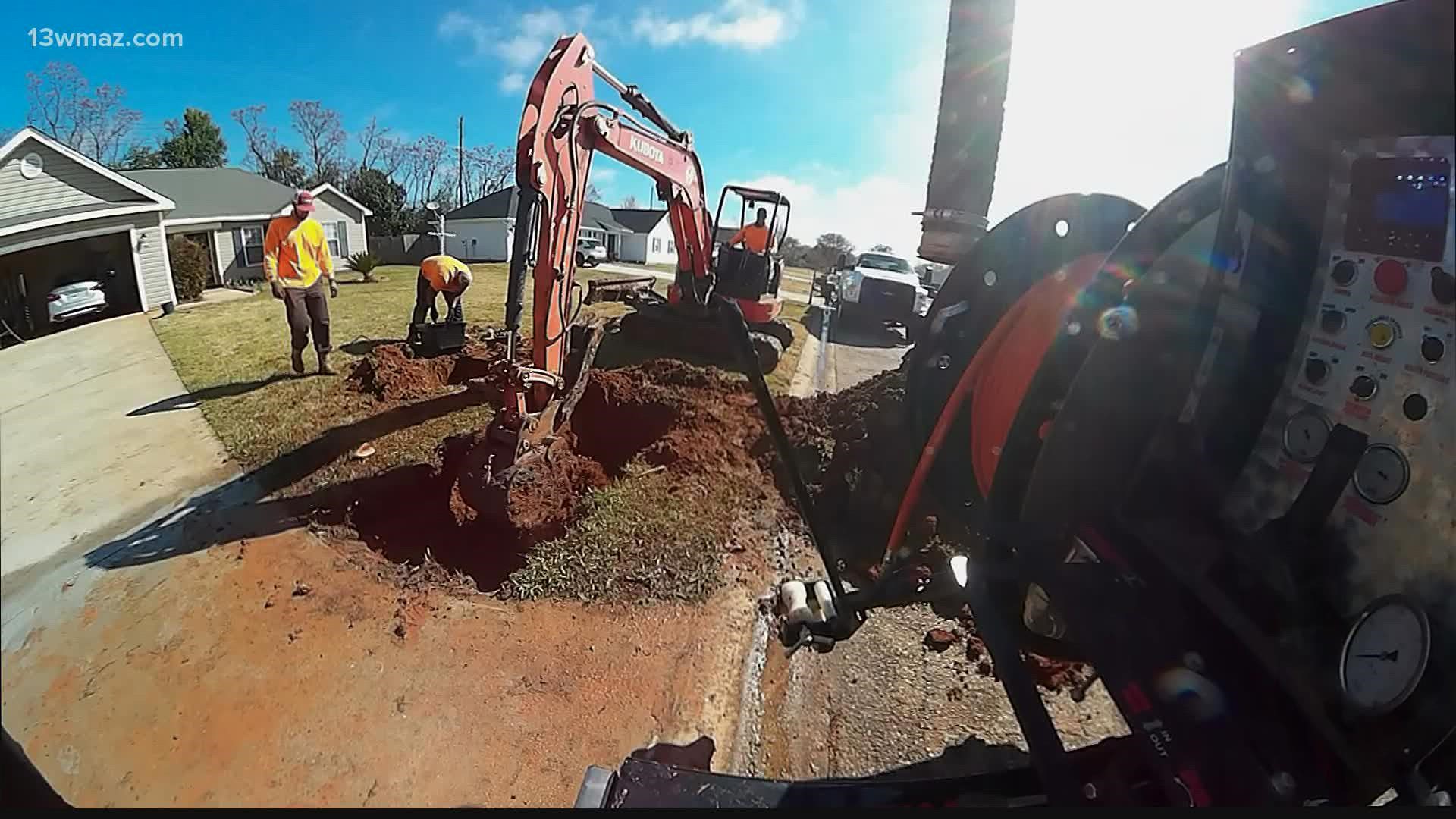 The county water department services 500 miles worth of water main lines, and some of those pipes are 50 years old.