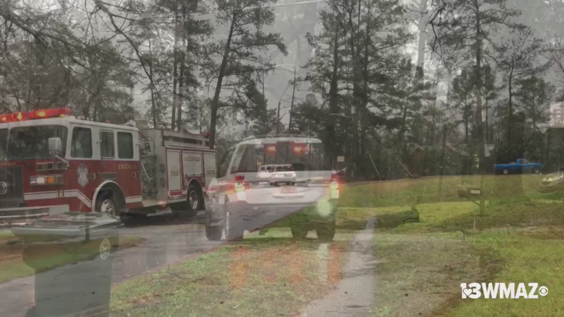 In Thursday's storms, a tree went down on Crestline Drive in Macon.