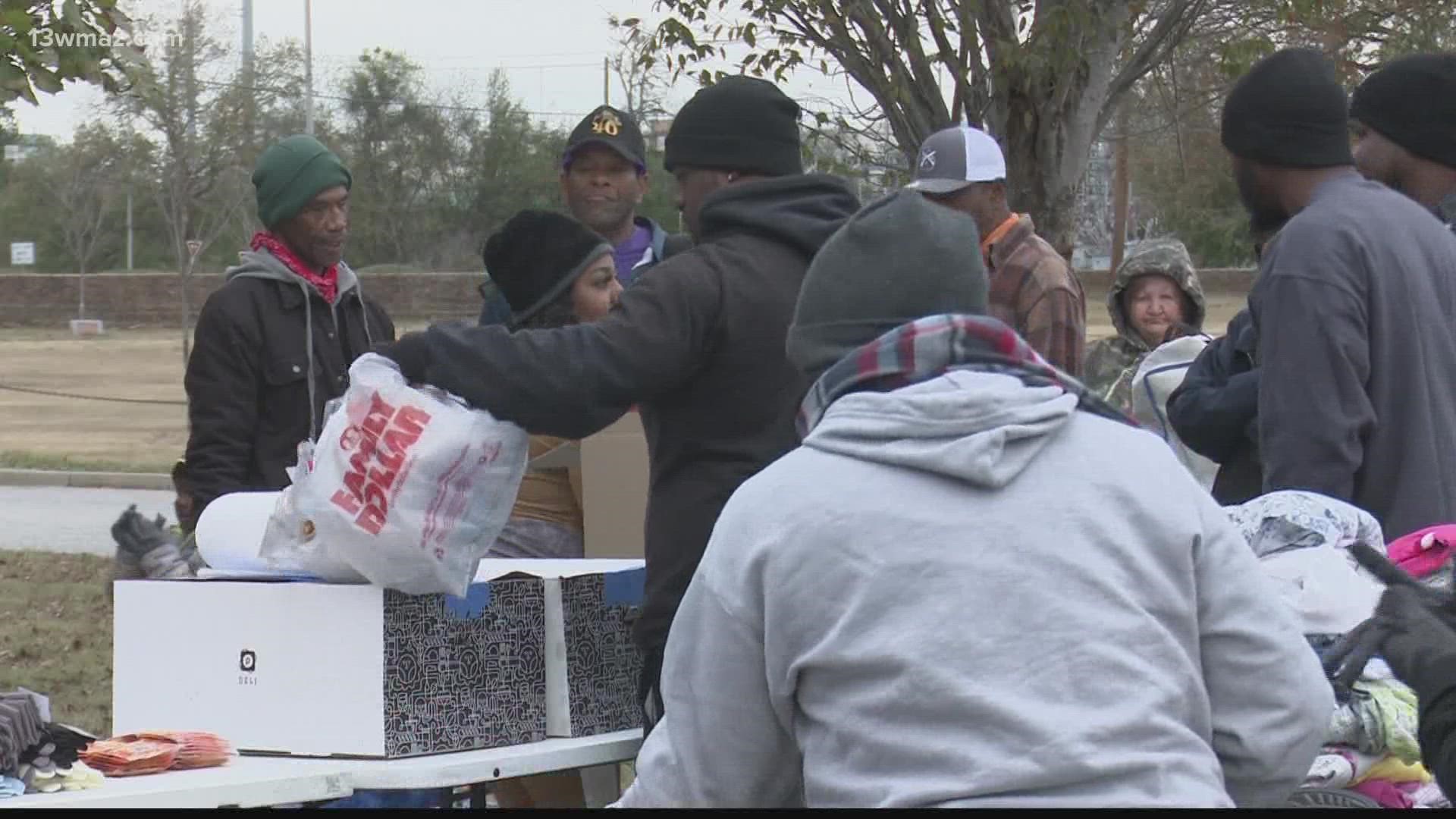 Angela's Anointed Angels partnered with the free masons to give away clothes, blankets and more to those in need