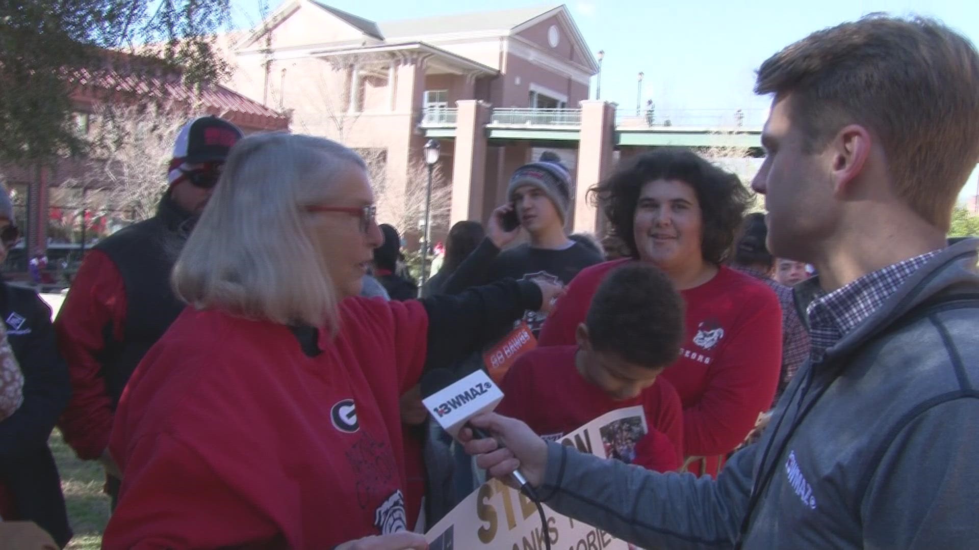 Bulldogs fans from all across Central Georgia flocked to Athens on Saturday to celebrate the Dawgs' second straight national championship.