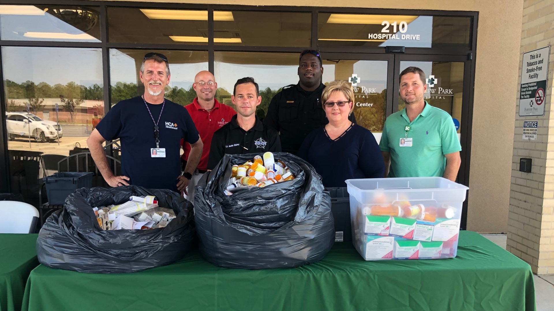 Together, Fairview Park Hospital in Dublin and Coliseum Northside Hospital in Macon collected over 300 pounds of unwanted medication to combat the opioid epidemic.