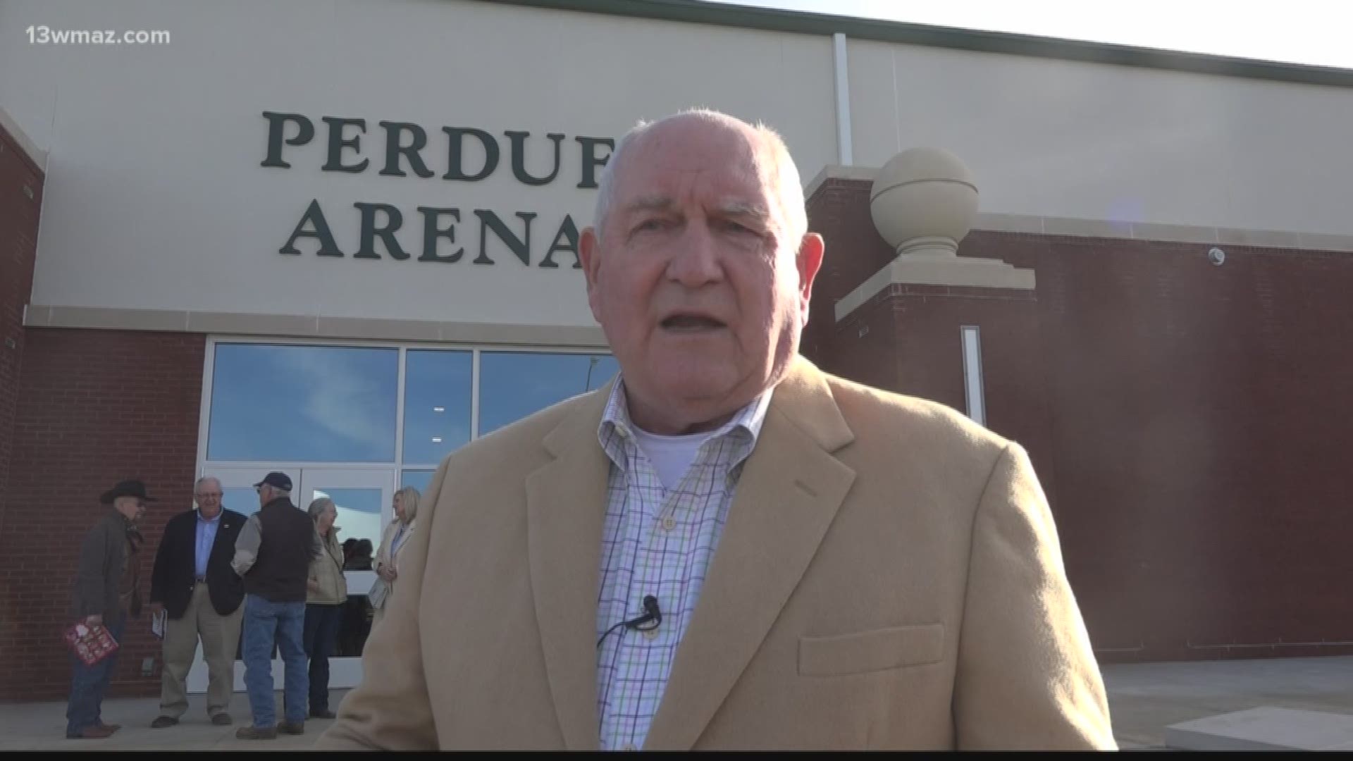 Saturday afternoon, friends and family of Sonny Perdue gathered at the Georgia National Fairgrounds in Perry for a special ribbon cutting.