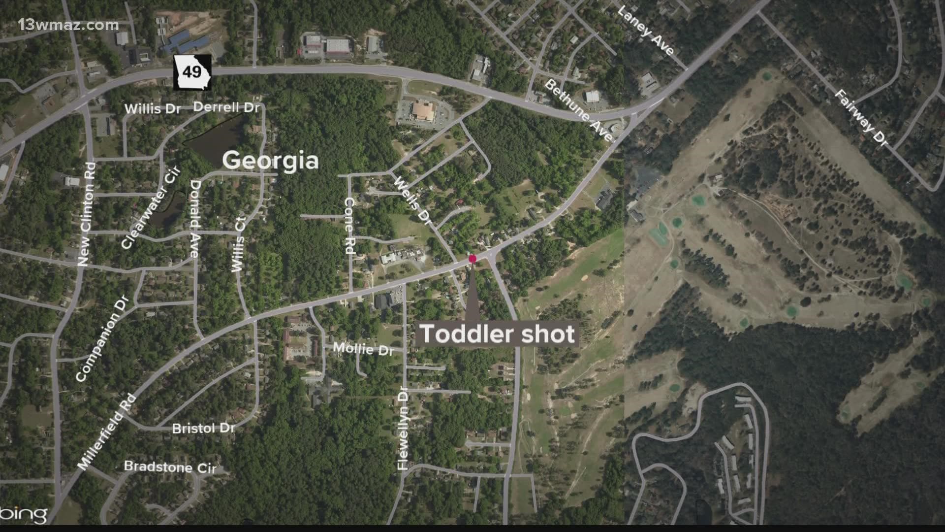 According to the Bibb County Sheriff's Office, a 3-year-old is in the hospital listed in critical condition.