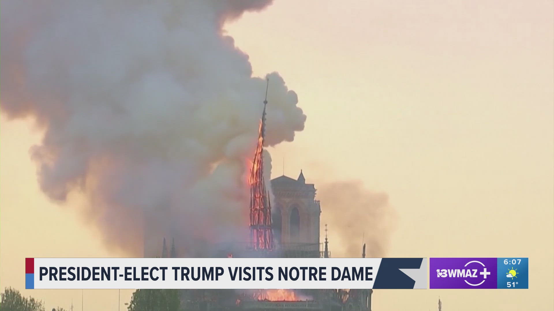 Trump visits Notre Dame Cathedral after repairs