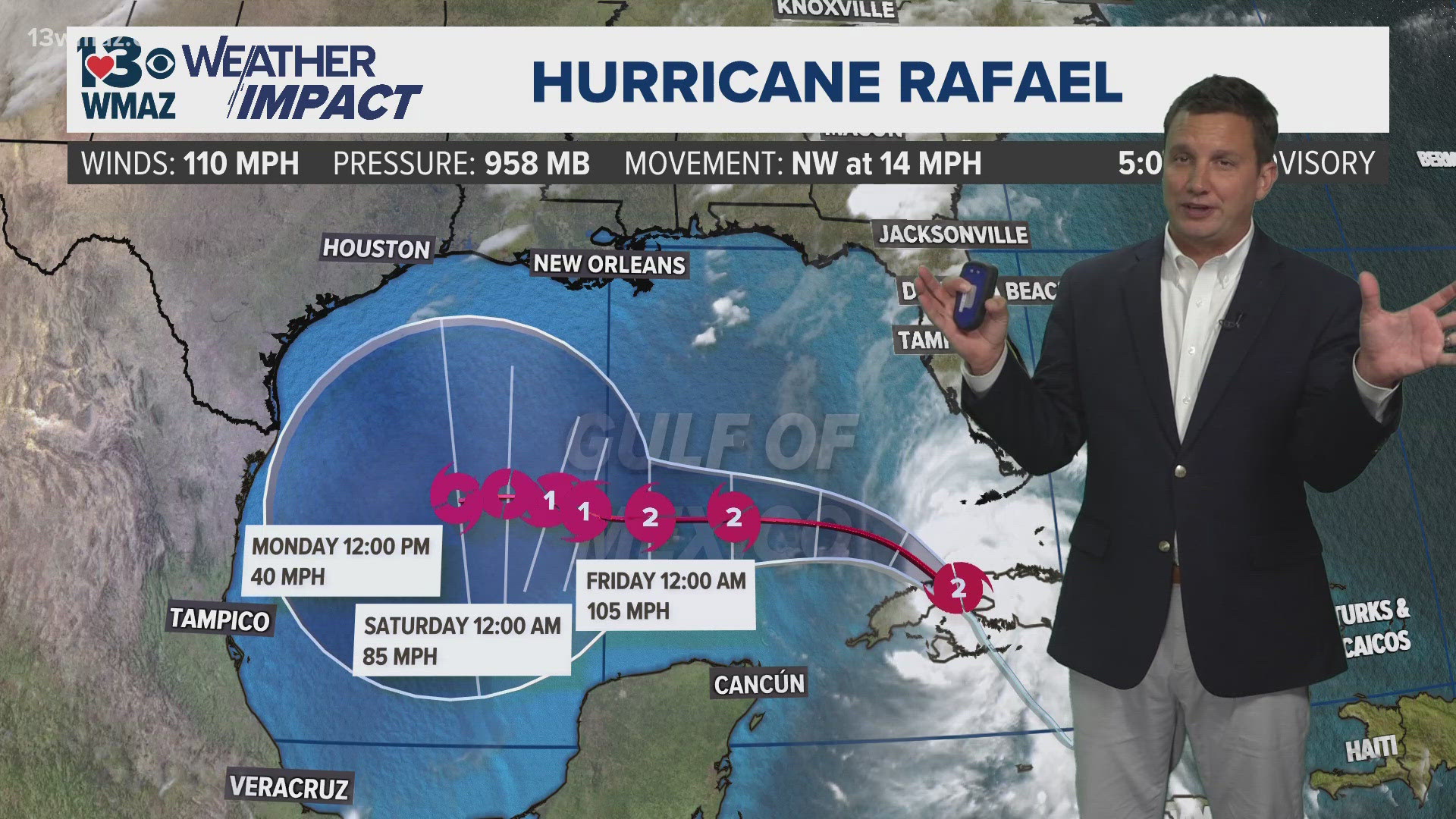 Ben's Hurricane Rafael Forecast Wednesday Night