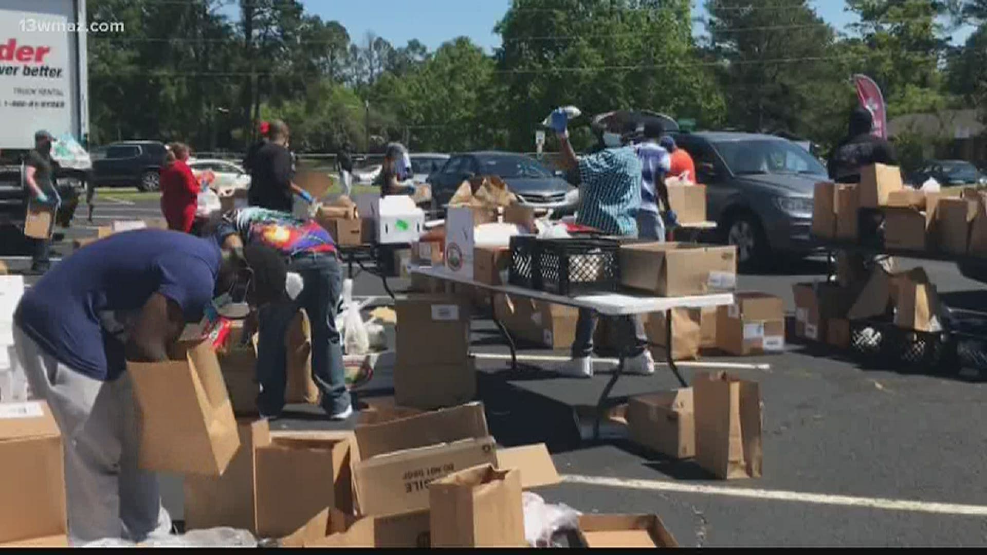 5 Macon churches helped those who need it most. In partnership with Middle Georgia Community Food Bank and United Way, they passed out 10,000 boxes of food Saturday.