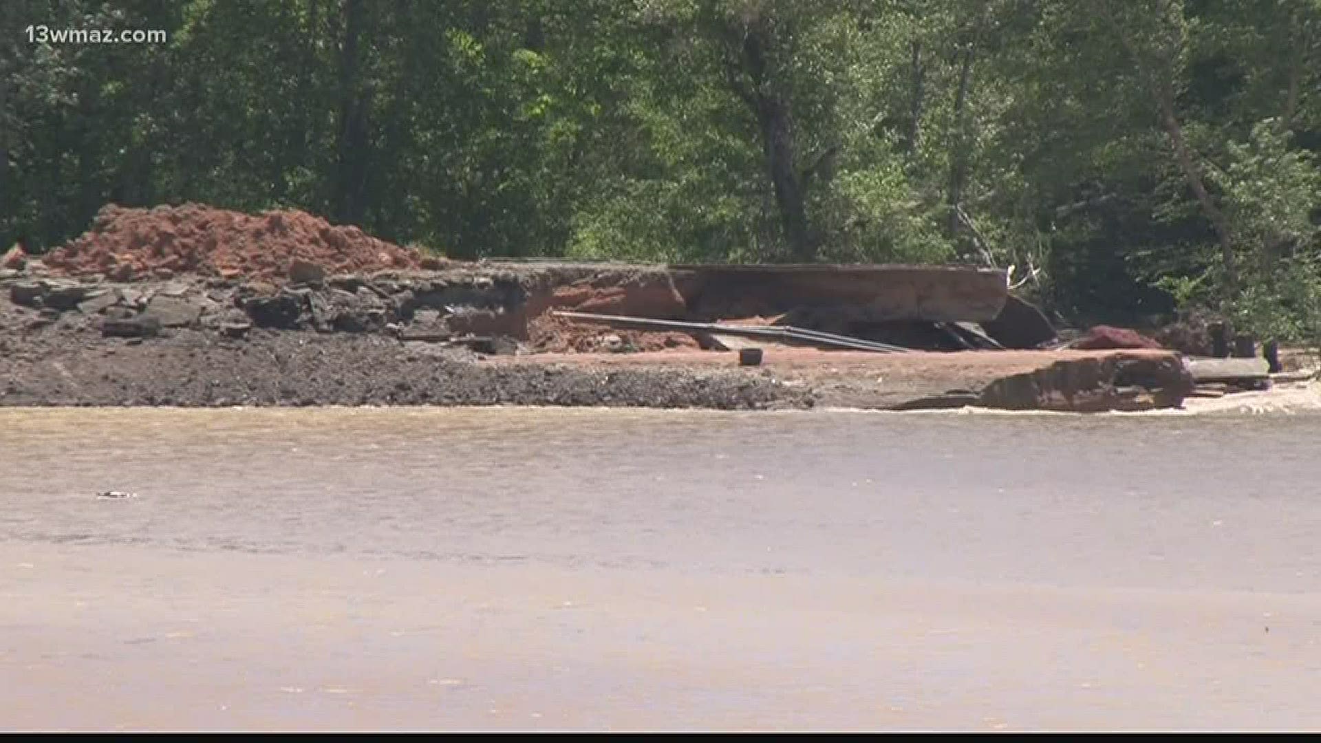 A dam in Wilkinson County breached Friday morning causing water to pour out of Lake Tchukolako.