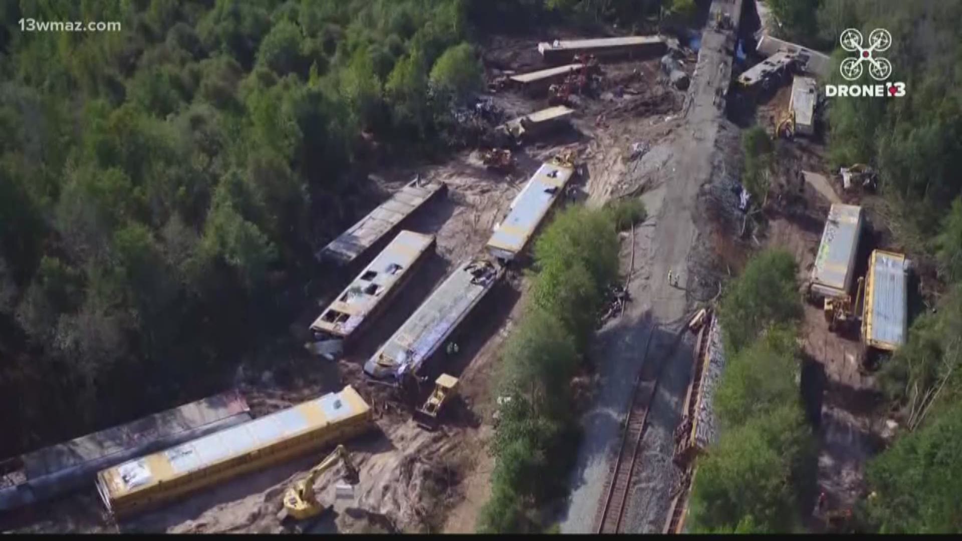 Norfolk spokesperson Rachel McDonnell says 34 out of 127 train cars came off of the tracks.
