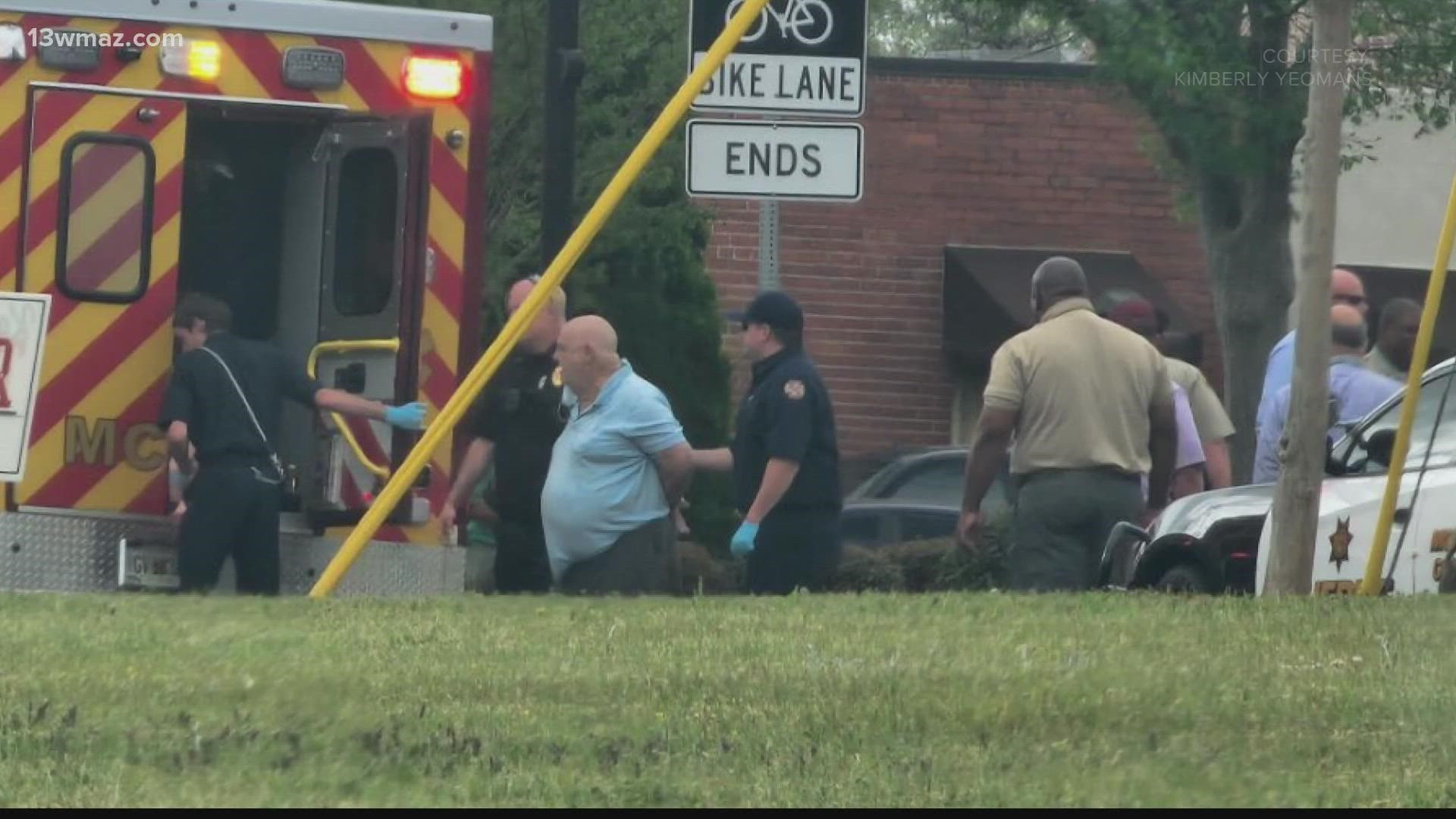 Investigators say the 79-year-old left the bank, came back, and started pouring gasoline on the counters.