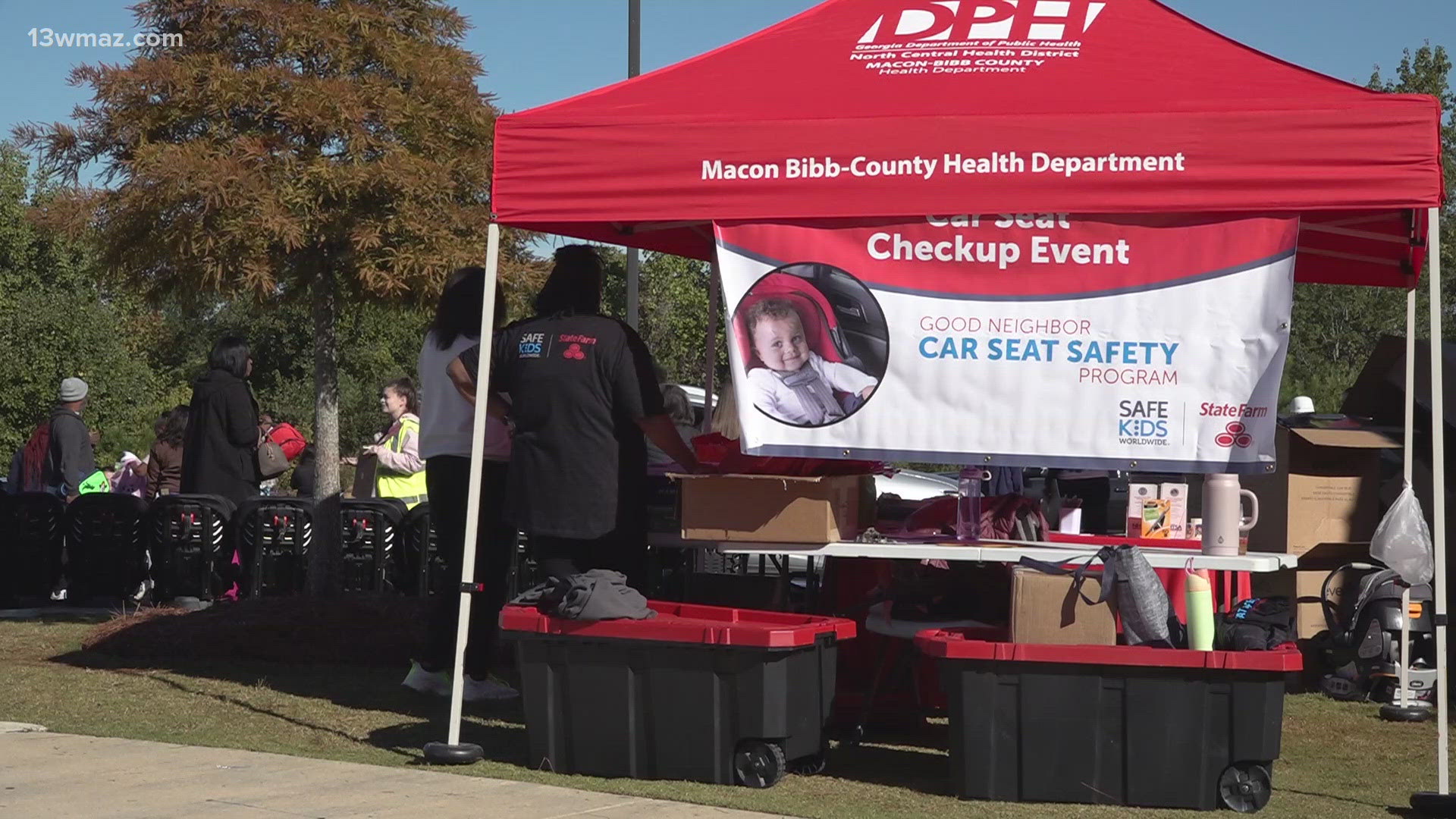 The event held on Saturday promoted car and booster seat use in an effort to promote safety. They also gave away several free car seats to those in need.