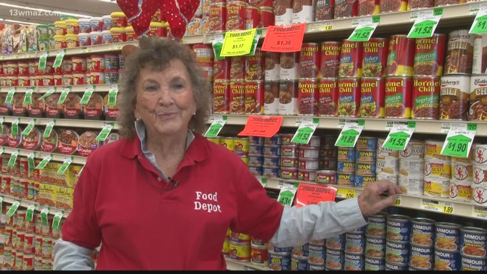 Straight from the Heart: Mrs. Frances Frost Thigpen works at the Food Depot on Houston Road in Macon.