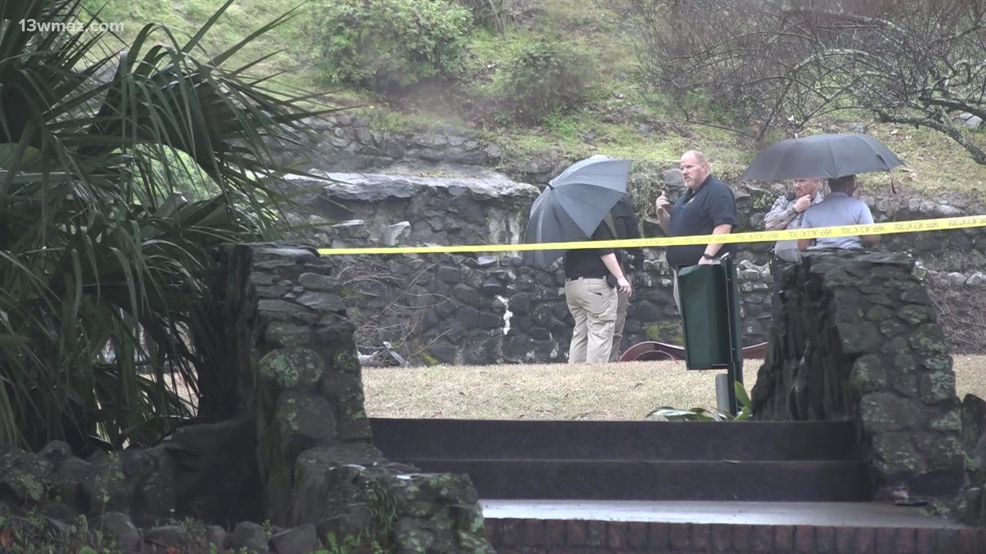 Bibb County Coroner Leon Jones says a passerby found the body face down in the park Tuesday afternoon.
