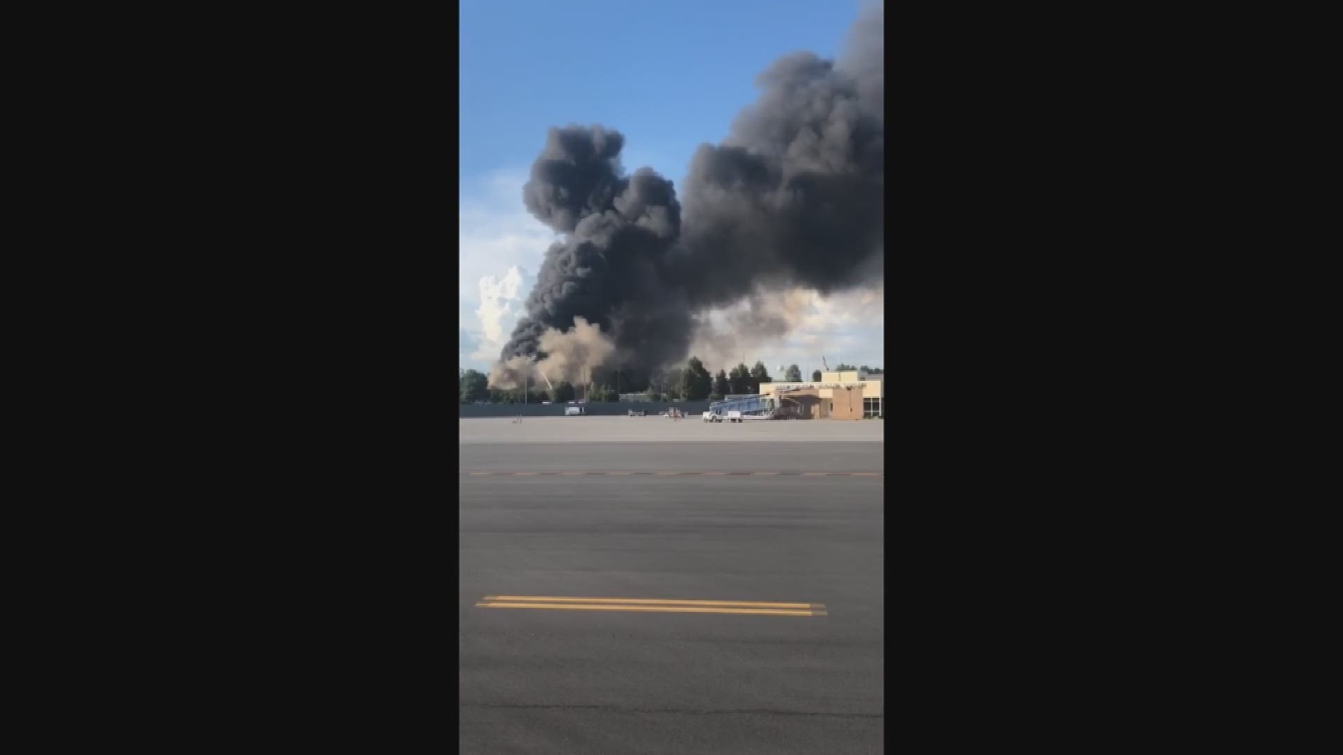The fire is at the ABC Supply Co. plant on Delta Drive off Industrial Park Drive.  It is a roofing company that distributes siding, windows and other select exterior and interior building products, tools and related supplies.