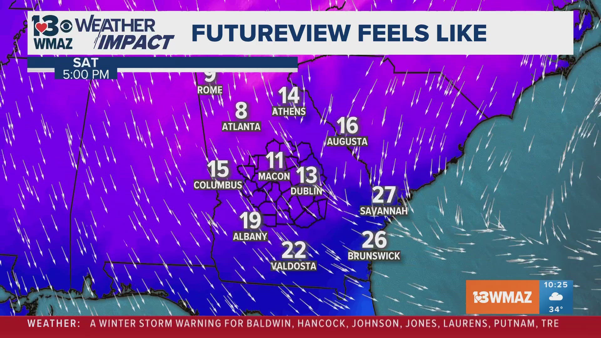 Weather Impact Alert: Snow spotted in Central GA, more from ...