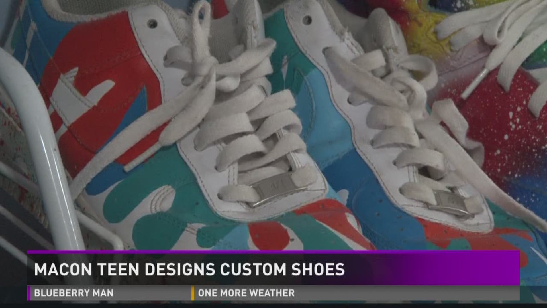 Macon teen designs custom shoes