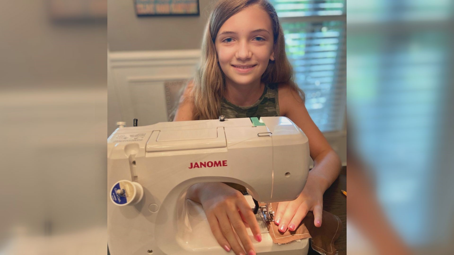 At 11-years-old, Layla Dykes is spending every afternoon making masks to hand out to others