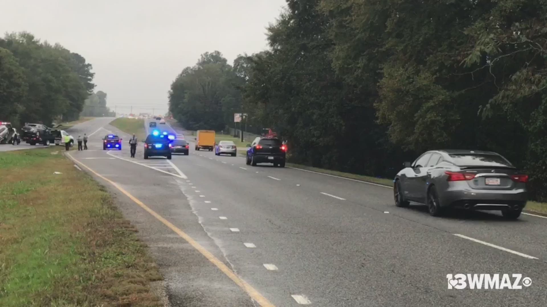 The Bibb County Sheriff's Office says it happened near the Middle Georgia Regional Airport Wednesday morning.