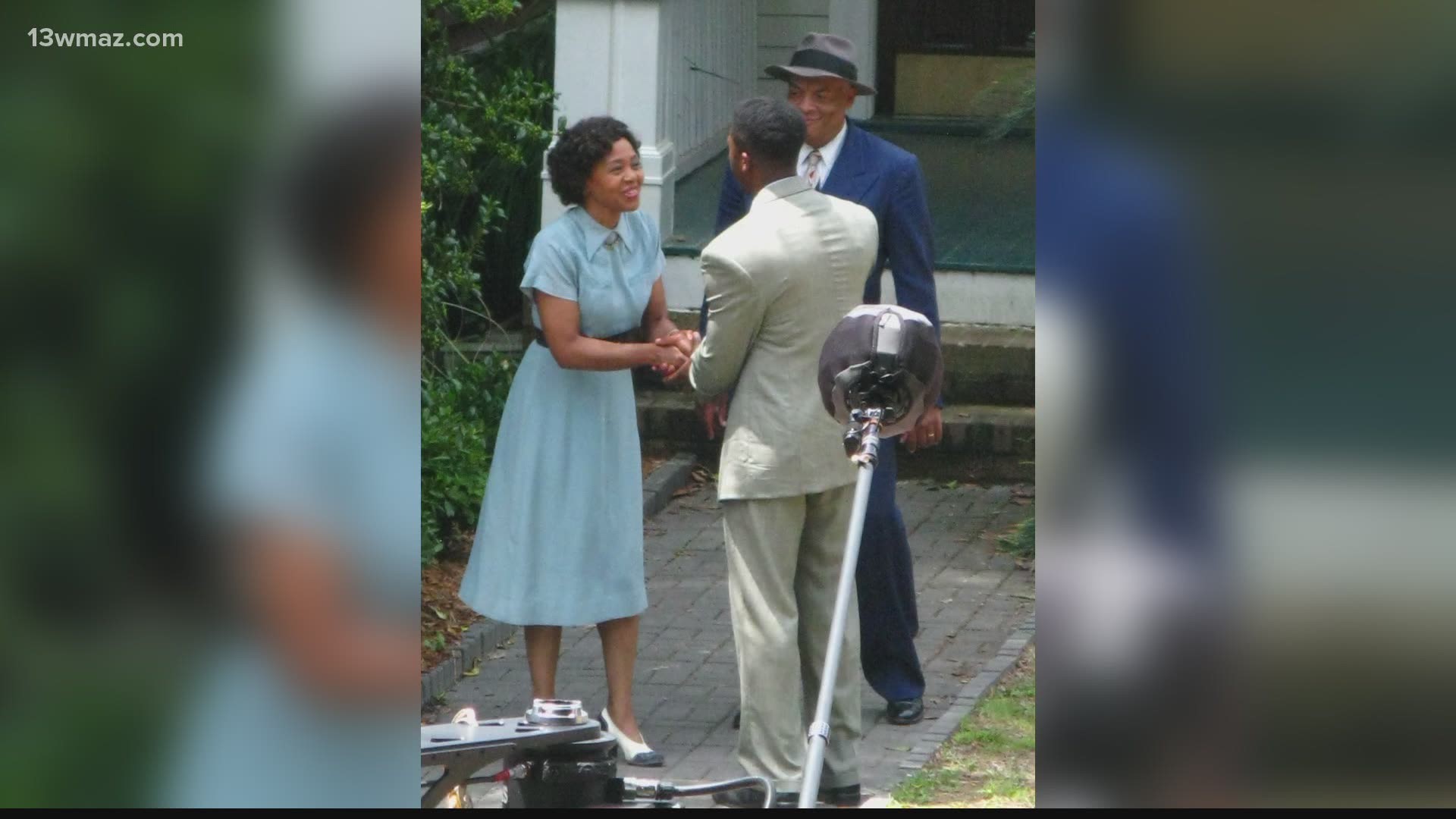 The star came to Macon back in 2012 to film the Jackie Robinson biopic.