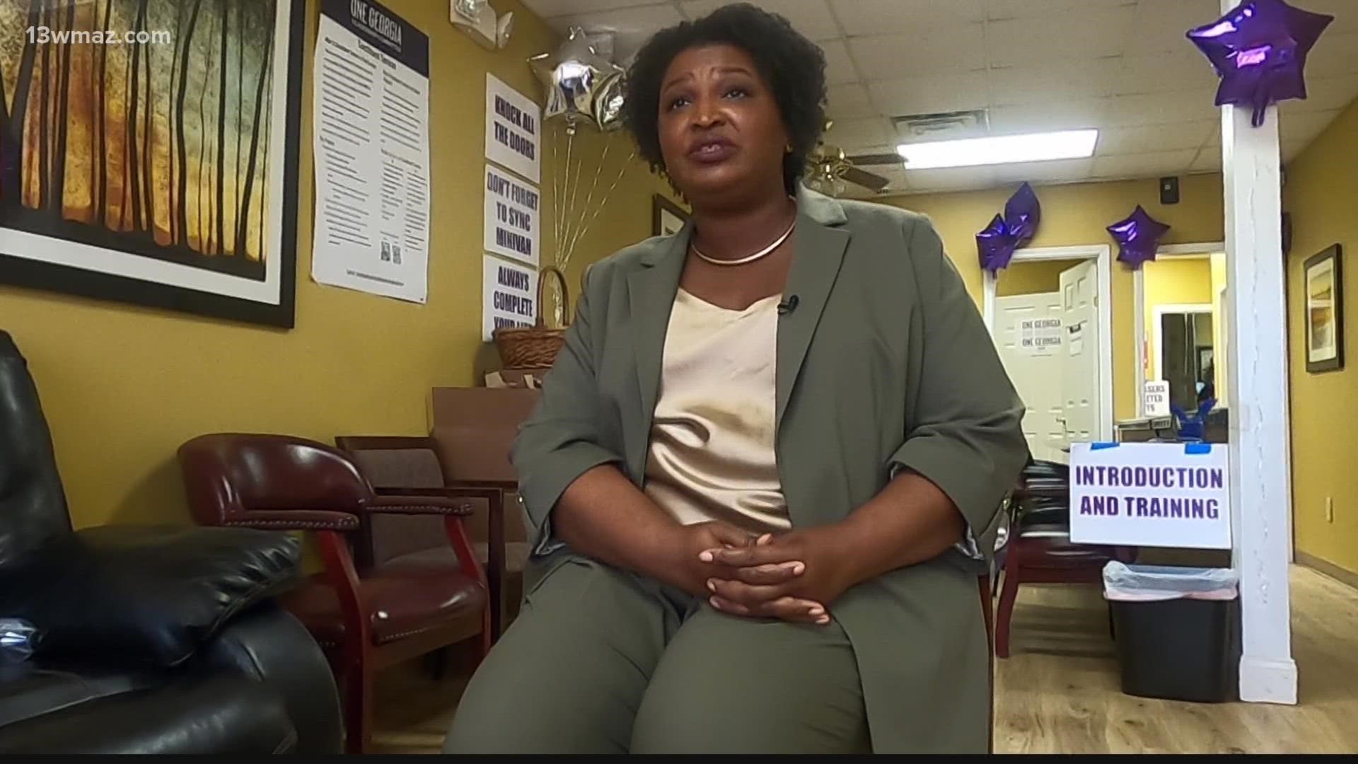 Gubernatorial candidate Stacey Abrams spoke about what's important to her in her second run