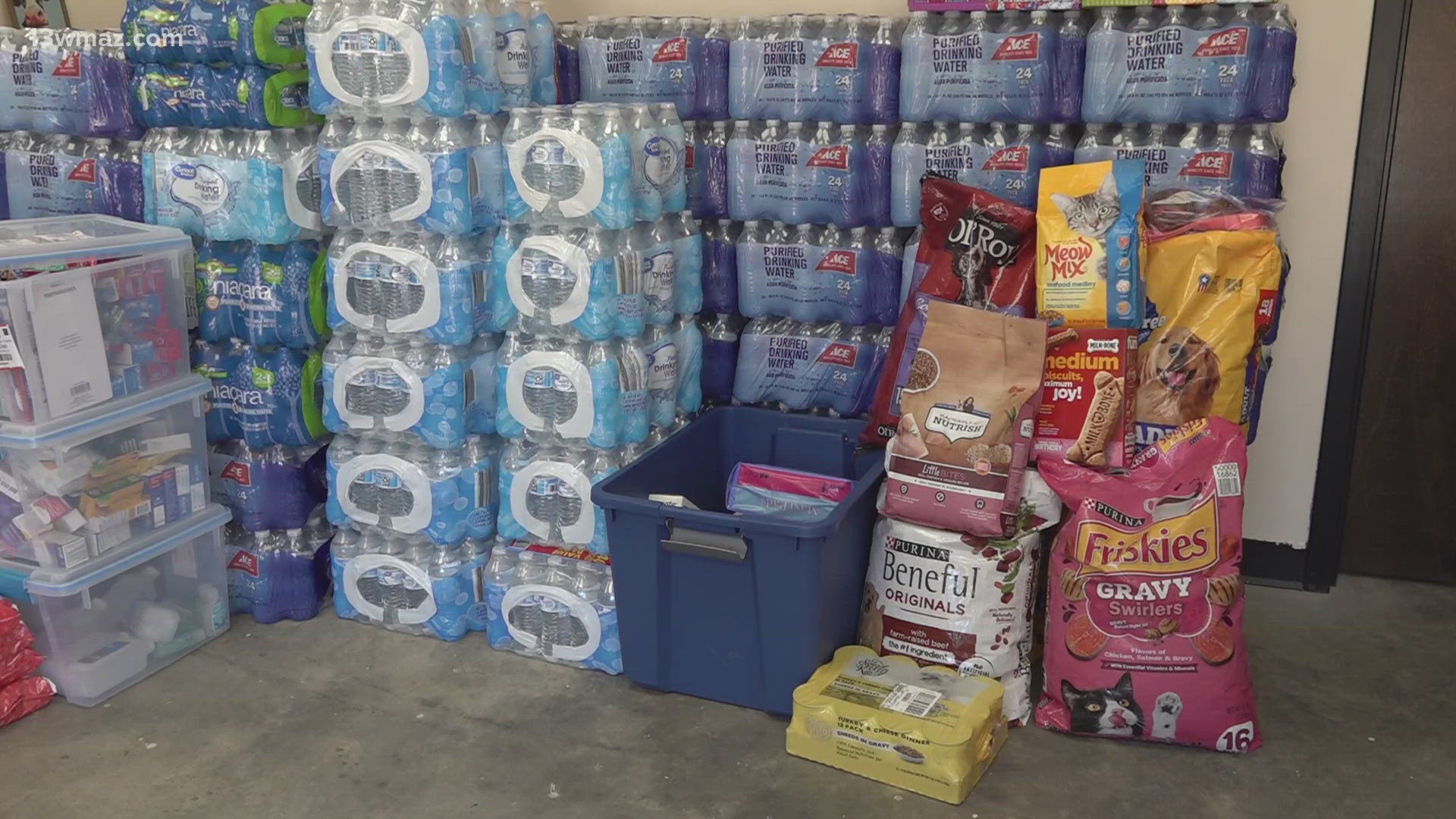 In just 48 hours, Warner Robins transformed its Central Receiving Area into a beacon of hope, filled with pallets of water, mountains of clothing and more.