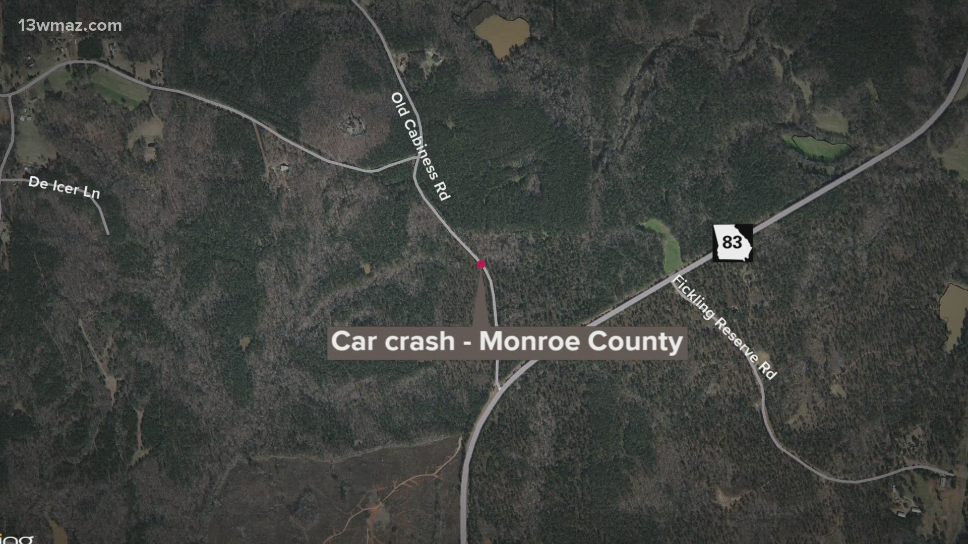 The crash happened near Old Cabiness Road and Highway 83 between an SUV and a semi-truck, the Monroe County Sheriff's Office said.