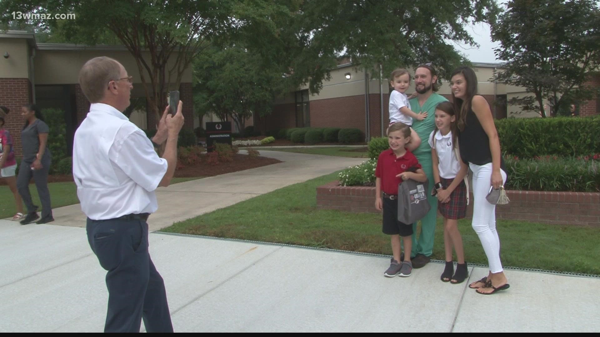 Another first day of school in Central Georgia saw a bunch of smiling faces and excitement Thursday morning.