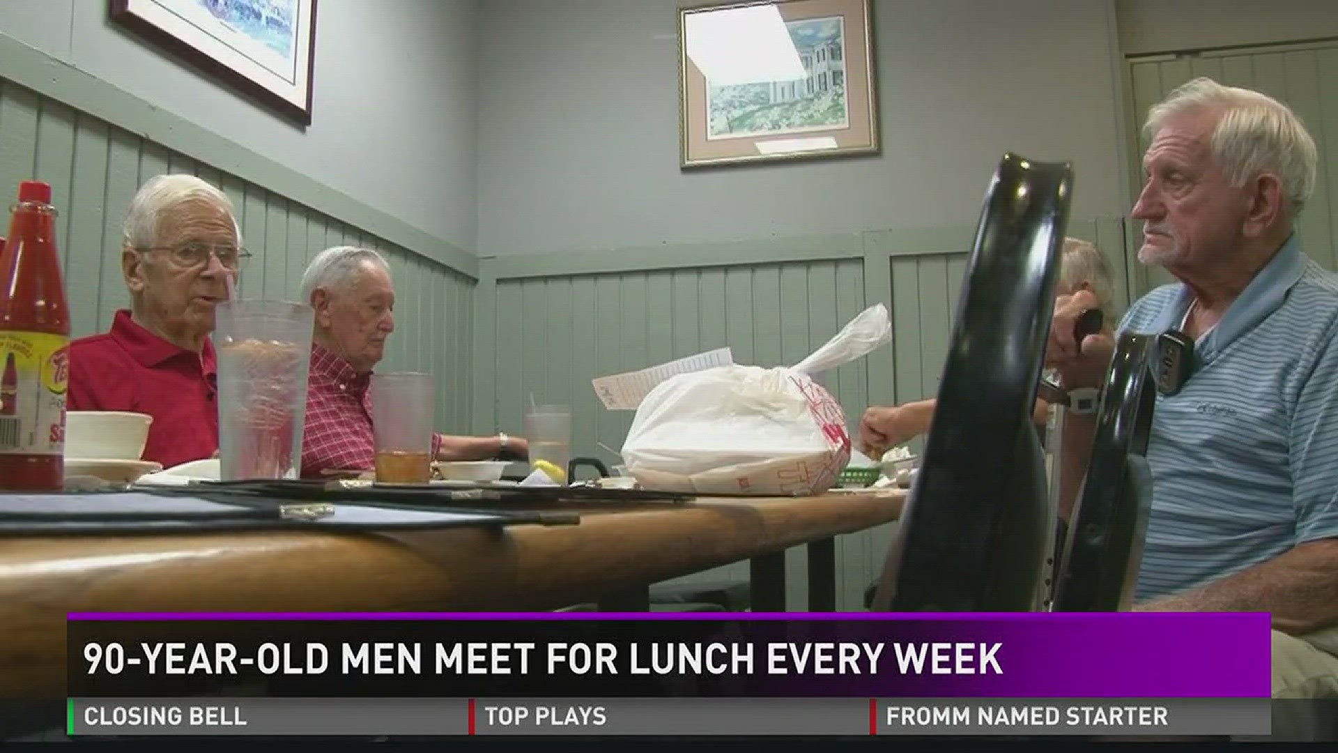 90-year-old men meet for lunch every week