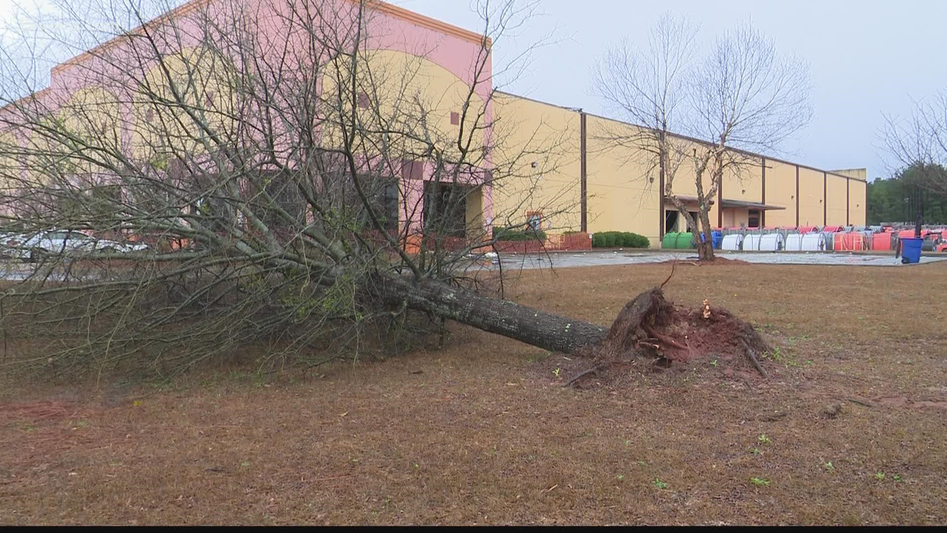 There were 75 employees inside the building at the time of the storm.