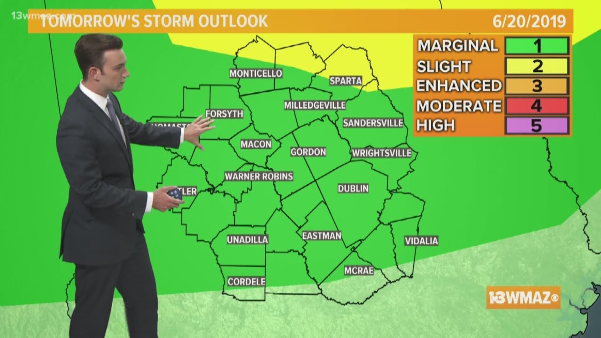 Scattered storms for Wednesday afternoon