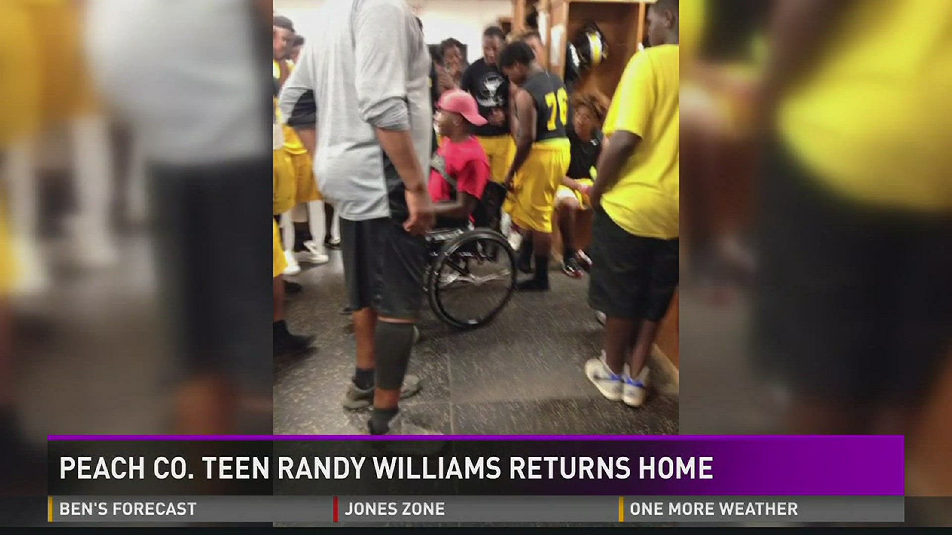 Peach County teen Randy Williams returns home