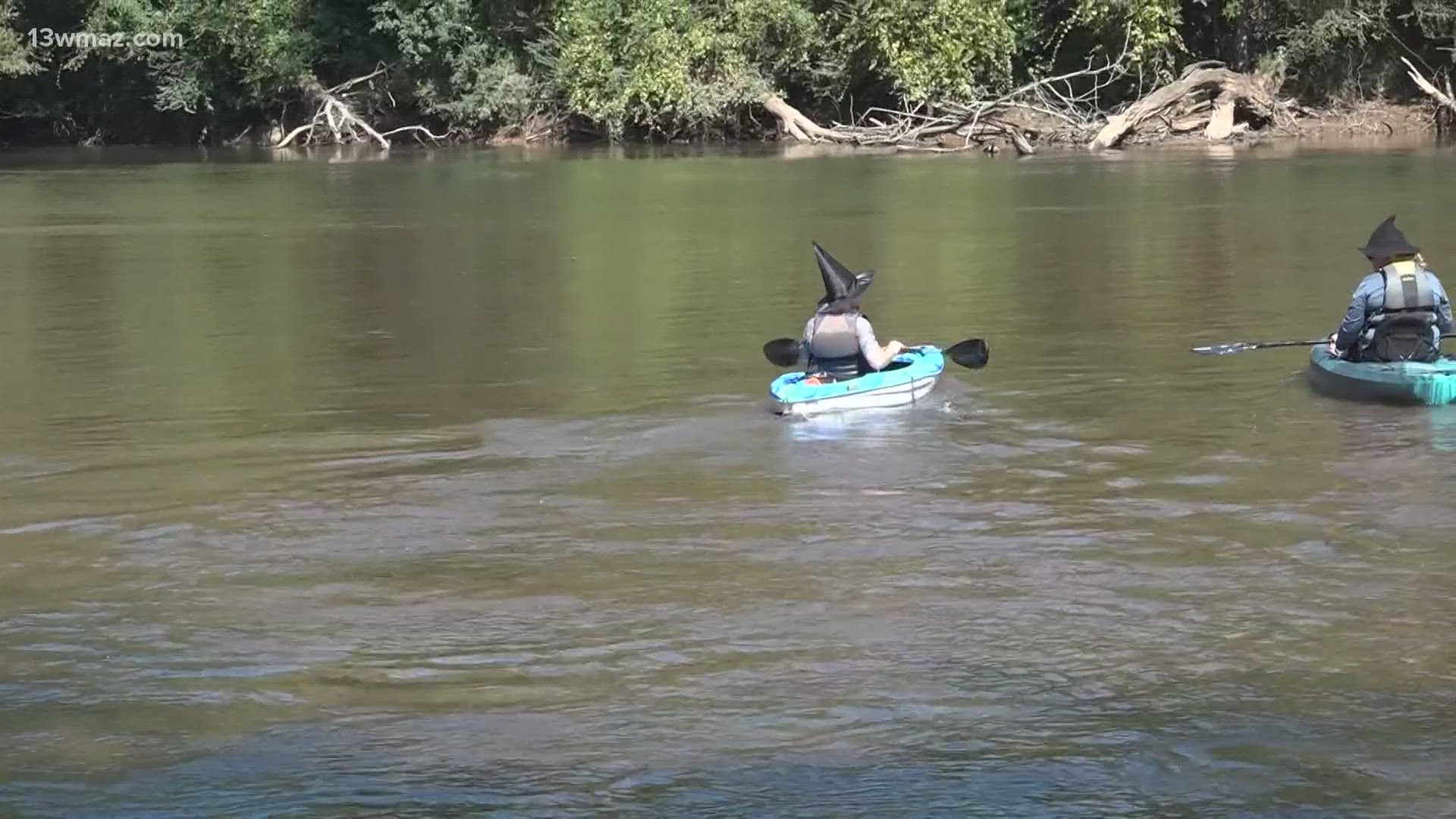 The event organizers invited attendees to "paddle into the spirit of the season" for the third annual Macon Witches Float.