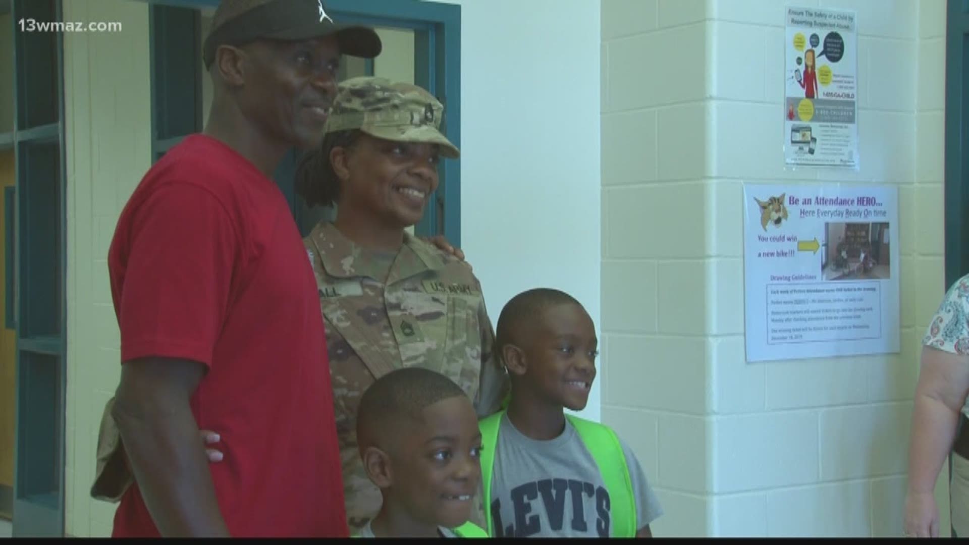 Reuniting never felt so good for one Jones County family Tuesday afternoon. After being deployed for nine months, Tamika Hall finally came back to her family.