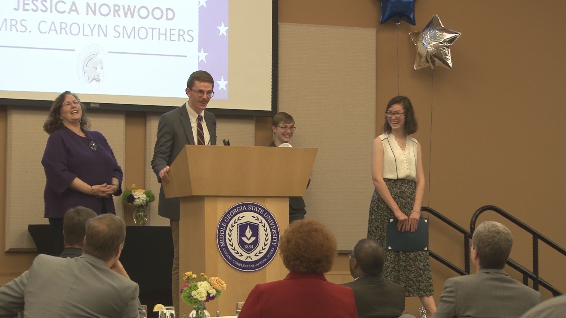 On Wednesday night, 13 students and teachers were honored from 12 public and private schools in Bibb County for the Star Student-Teacher Achievement Banquet.