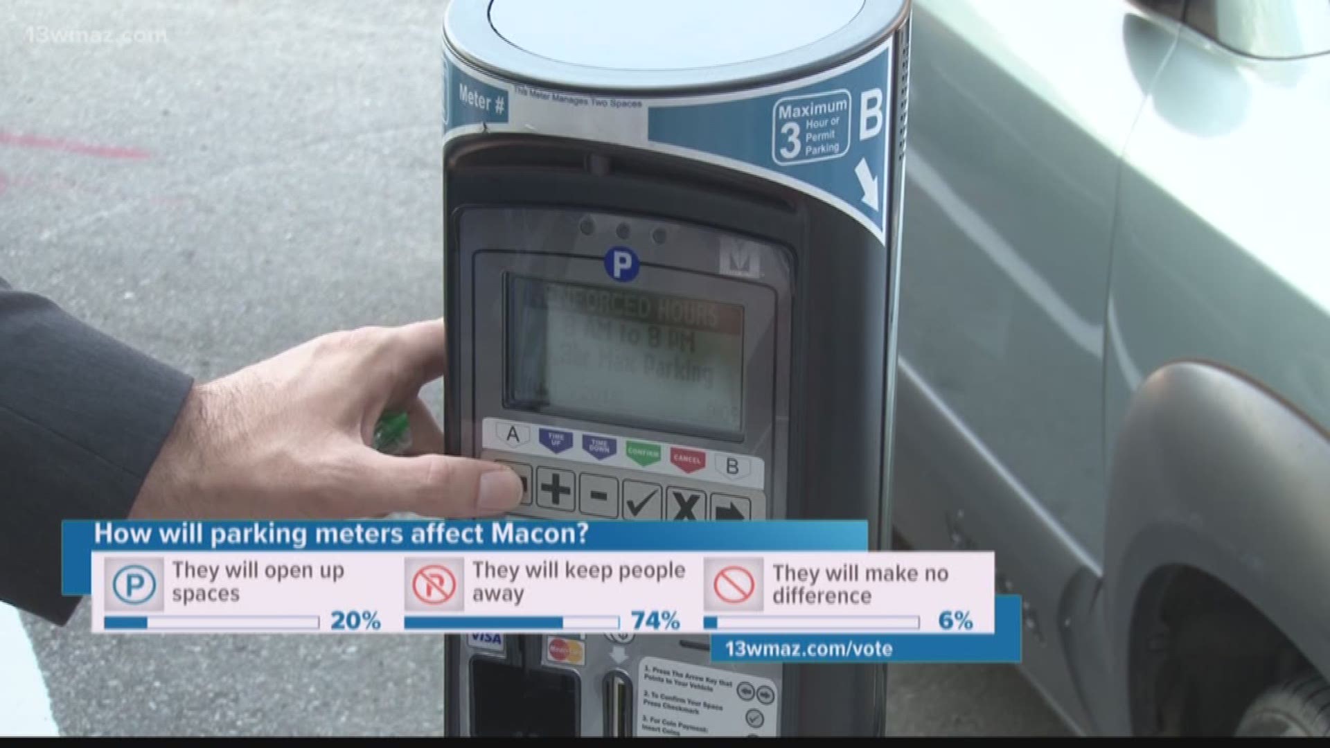 Parking meters now active in downtown Macon